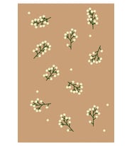 Bohem Tarz Minimalist Bitki Desenli Çerçevesiz MDF Tablo - Naturel Toprak Tonları Modern Mutfak ve Salon Duvar Panosu