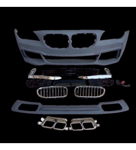 BMW F01 2008-2012 Gövde Kiti F02 Ön F Yık Lı PDCli 00 00 Çıkış Arka Difüzör Panj Lu Egz Uçlu M Tech