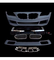 BMW F01 2008-2012 Gövde Kiti F02 Ön F Yık Lı PDCli 00 00 Çıkış Arka Difüzör Panj Lu Egz Uçlu M Tech