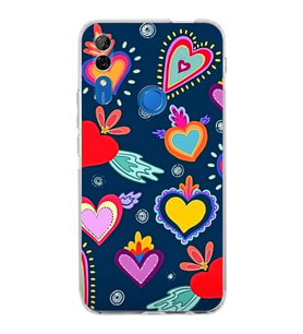 PrintiFy Huawei P Smart Z ile Uyumlu Retro Color 3  Kamera Korumalı Şeffaf  Kılıf