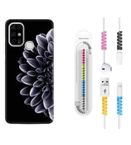 Casper E30 F20 X20 Kılıf Kablo Koruma Spiral Silikon Çiçekler 1639