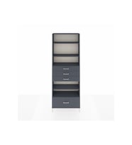 Arges Dolap 5 Raflı 4 Çekmeceli 88x30x243 Antrasit-Antrasit