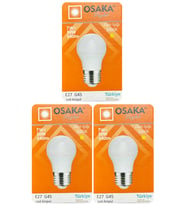 (3 Adet) Osaka 7W (50W) Sarı Işık E27 Duylu (Kalın Duy) Led Mini Ampul