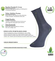 Erkek 12 'Li Paket Bambu Dikişsiz Diyabetik Çorap
