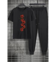 Unisex Rose 2'li Eşofman Takımı (Siyah)