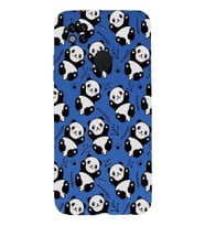 Xiaomi Redmi 10a Uyumlu Lansman Kılıf Panda Tasarımlı İçi Kadife Kapak-Mavi (Şeffaf)