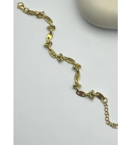 Çelik Gold Düğüm Bileklik - 25-blk134