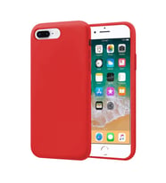 Apple iPhone 7 Plus İnce Mat Silikon Kılıf Kırmızı