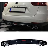 Seat İbiza STW Siyah Difüzör 4 Krom Egzoz Görünümlü Difizör Arka Ek Body Kit