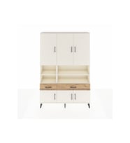 Arges Dolap 8 Raflı 2 Çekmeceli 6 Kapaklı 132x30x195 Aytaşı-Aytaşı/Çam