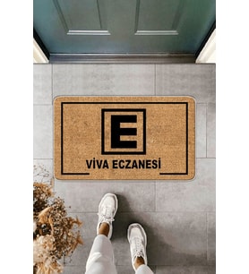 Bej E Logolu Eczane Paspası KP27