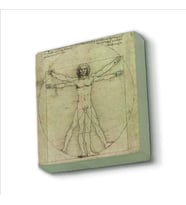 Vitruvius Adamı (Leonardo Da Vinci, 1492) Baskılı Doğaltaş  Magnet(KRG-141)