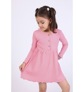 Toontoy Kız Bebek Elbise ( Gri-Melanj)