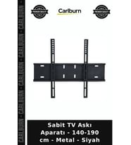 Özel Üretim Duvar Askısı Ev ve Ofis Geniş Ekran Sabit TV Askı Aparatı - 140-190 cm - Metal - Siyah