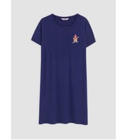 LCW DREAM Lacivert Yılbaşı Temalı Kadın Gecelik