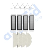 ROBOROCK  S50 – S55 –S5 MAX – S6 – S6 MAXV Uyumlu 4 Yan Fırça 4 Filtre 4 Mop PKT-iasgf0000684