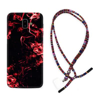 Samsung J6 Plus J7 Prime J7 Pro M20 Kılıf Boyun Asklı Rasta Silikon Red Smoke 1745