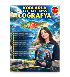 Kodlarla 120 Derste Coğrafya TYT–AYT–KPSS Coğrafya Konu Anlatımı Tamamı Renkli