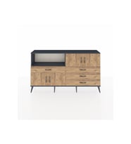 Arges Konsol 2 Raflı 4 Çekmeceli 4 Kapaklı 176x30x99 Antrasit-Çam