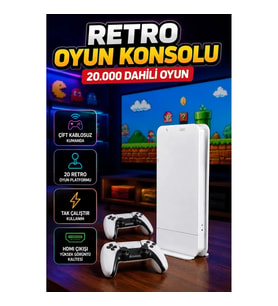 M15 Retro Oyun Konsolu 20.000 Dahili Oyunlu Kablosuz Kontrollü HDMI Oyun Kutusu