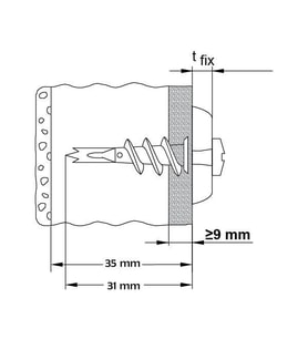 Hafele Alçıpan Dübeli Metal (100 Adet)