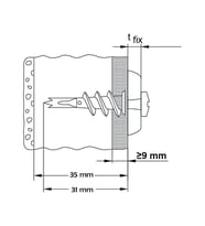 Hafele Alçıpan Dübeli Metal (100 Adet)
