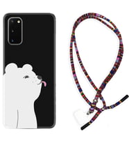 Samsung A02S A03S A10 A12 A13 A21S A22 Kılıf Boyun Asklı Rasta Silikon Panda Sevimli 1738