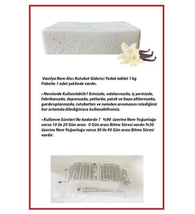 Dikdörtgen Yedek Tablet - Nem Alıcı - Vanilya - 1 Kilogram