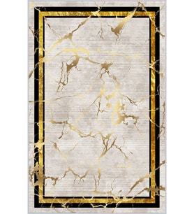 Eliana Home Baskılı, Yıkanabilir Kaymaz Taban Salon Halısı LNA0380 100x150 cm (Bej)