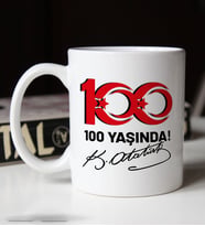 BK Gift 29 Ekim Temalı Beyaz Kupa Bardak-7, Arkadaşa Hediye , 29 Ekim Hediyesi, 100.Yıl Hediyesi