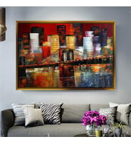 Altın Çerçeveli dekoratif tablo l999 (Gold)