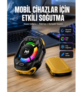 Manyetik Montajlı Dijital Ekranlı Telefon Soğutucu Yeni Nesil