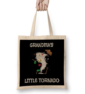 Cute Grandma s Little Tornado Kids Bez Çanta Uzun Saplı