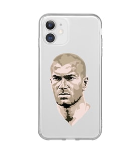 Iphone 11 Uyumlu Zinedine Zidane Tasarımlı Şeffaf Telefon Kılıfı