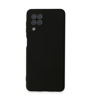 Samsung Galaxy A22 Kılıf Nano içi Kadife Silikon - Siyah