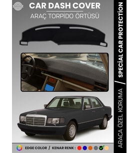 MERCEDES S CLASS W126 (1979-1991) Torpido Örtüsü Premium Kalite Torpido Koruma Özel Kesim UV Koruma