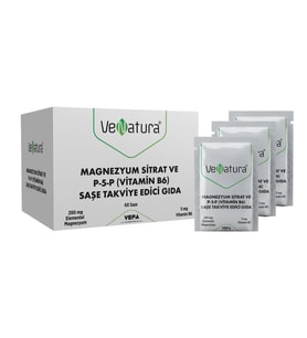 Magnezyum Sitrat ve P-5-P (Vitamin B6) Takviye Edici Gıda 60 Saşe