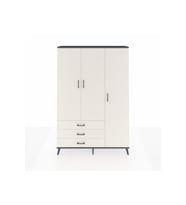Arges Gardrop 6 Raflı 3 Çekmeceli Tek Askılı 132x30x195 Antrasit-Aytaşı