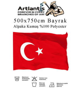 Bayrak 500x750 cm Türk Bayrağı Kumaş 1 Adet Alpaka Kumaş Bez Bayrak Kaliteli Türk Bayrağı Kırmızı Beyaz Bayrak (Kırmızı-Beyaz)