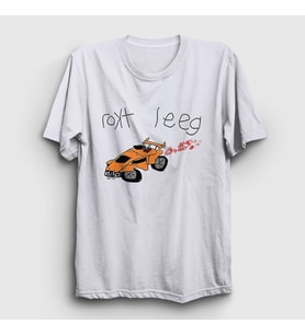 Presmono Unisex Beyaz Rokt Leeg Oyun Rocket League T-Shirt 492983tt