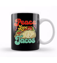 Peace Love Tacos Kupa Bardak Porselen