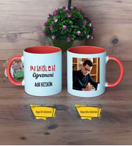 Psikoloji Öğretmeni Kupa Bardak Turuncu Fotoğraflı Öğretmenler Günü Hediyesi
