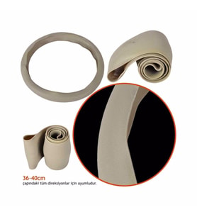 Renault Symbol 2011 uyumlu bej (taba) direksiyon koruyucu silikon kılıf