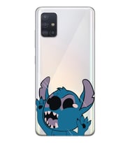 Samsung Galaxy A51 Uyumlu Stitch Desenli Şeffaf Telefon Kılıfı