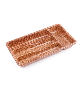 AHŞAP RENK - 4 BÖLMELİ ÇEKMECE İÇİ KAŞIKLIK 36X20CM (5680)