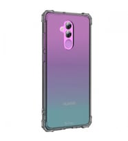Blogy Mate 20 Lite ile Uyumlu Crystal Fit Kılıf Smoke Black (Siyah)