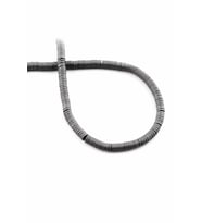 Hematit Doğal Taş Mat Gri Rondela Kesim 4x1mm Dizi [AA]