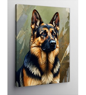 Kanvas Tablo Alman Çoban Köpeği Portresi