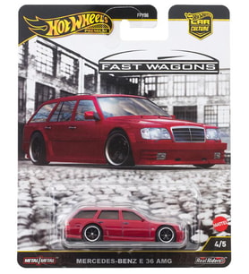 Hot Wheels Premium Fast Wagons - Mercedes-Benz E 36 AMG - Kırmızı (1/64)