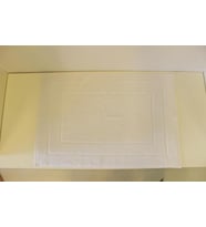 Ender Home 50x70 Paspas Çerçeve Desen Banyo Ev Otel Havlu Ayak Paspası Beyaz